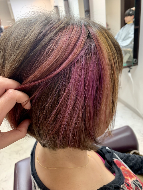 ポイントカラー 戸塚駅歩いて近くの美容室 美容院ドーリーの甲斐です